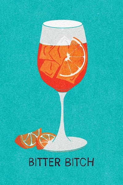 Perano Art - Canvas Prints: Aperol Spritz - Bitter Bitch by Kristin Marie Steinke