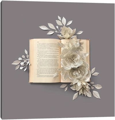 Book In Bloom Canvas Art Print - Kristen Meyer