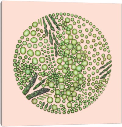 Chopped Asparagus Canvas Art Print - Artful Arrangements