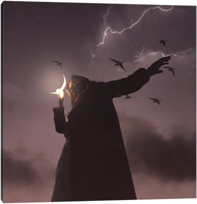 Lightning Strikes Canvas Art Print - Midnight Moon Visuals