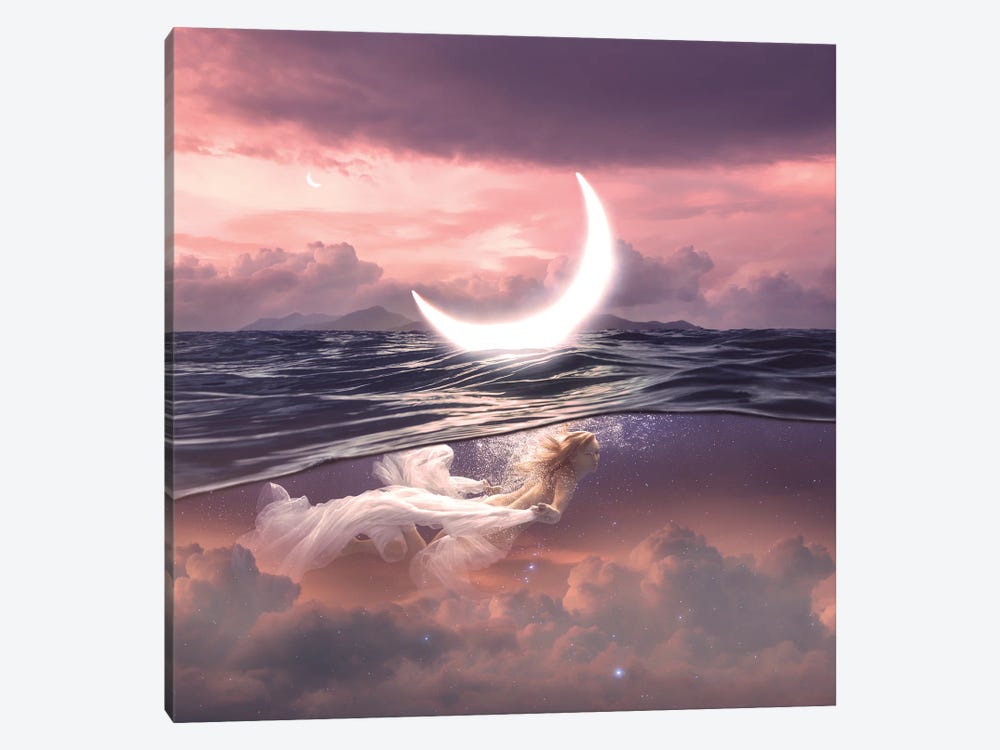New Moon In Cancer by Midnight Moon Visuals 1-piece Canvas Art