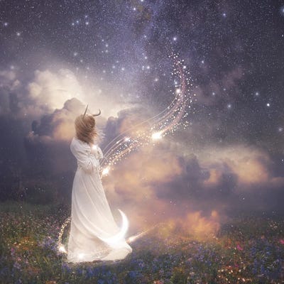 New Moon In Taurus by Midnight Moon Visuals metal wall art