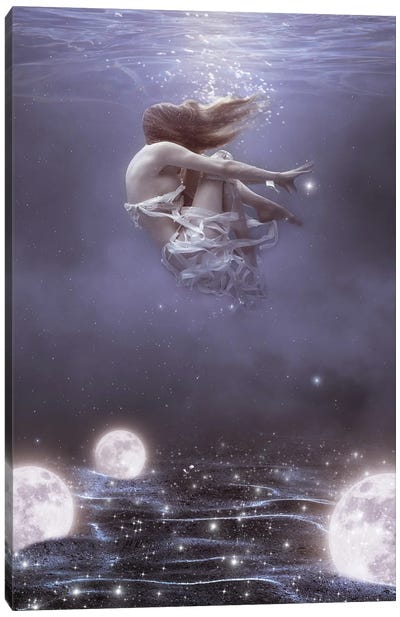 Pisces Canvas Art Print - Midnight Moon Visuals