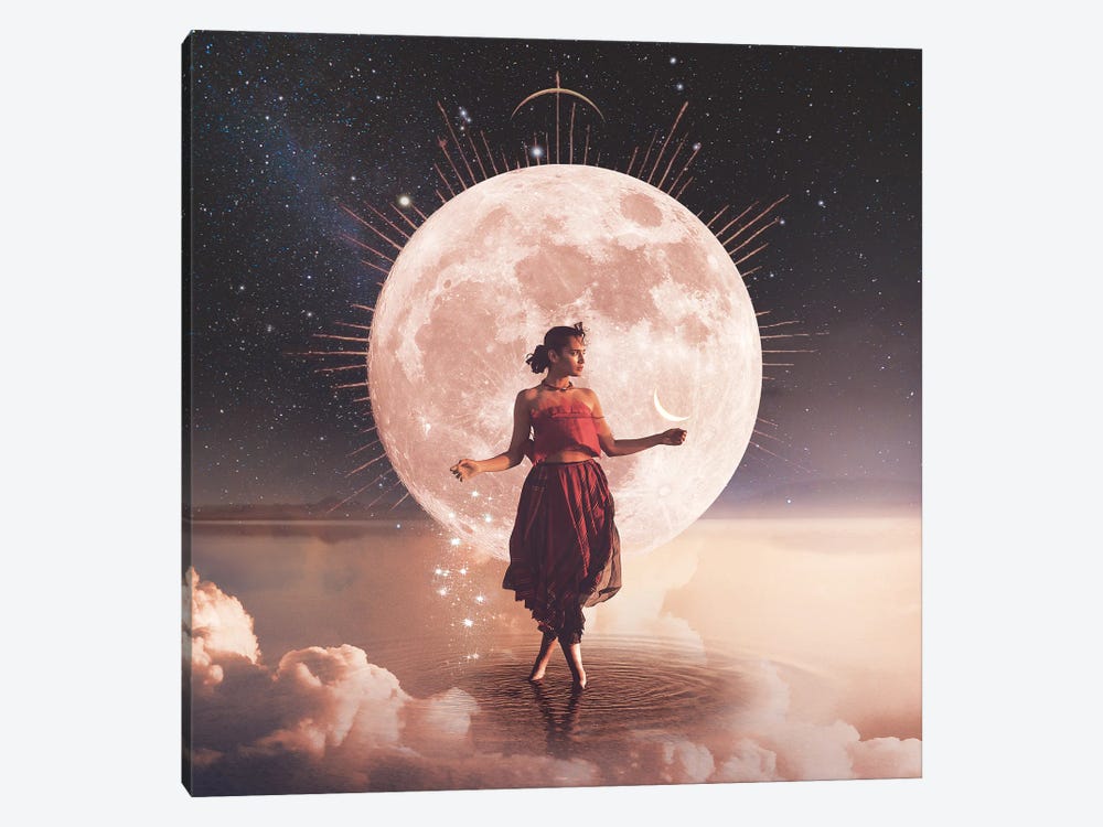Full Moon In Libra by Midnight Moon Visuals 1-piece Canvas Wall Art