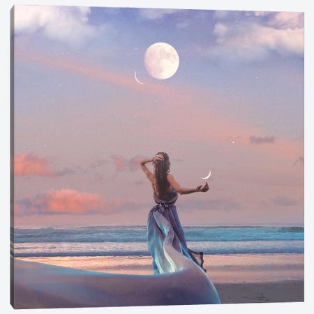 Full Moon In Pisces Canvas Print #KMZ8} by Midnight Moon Visuals Canvas Wall Art