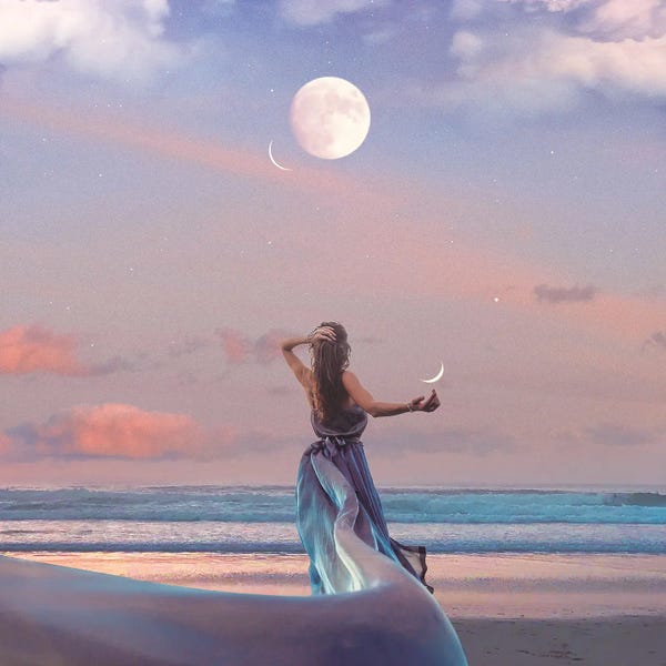 Pisces: Full Moon In Pisces by Midnight Moon Visuals