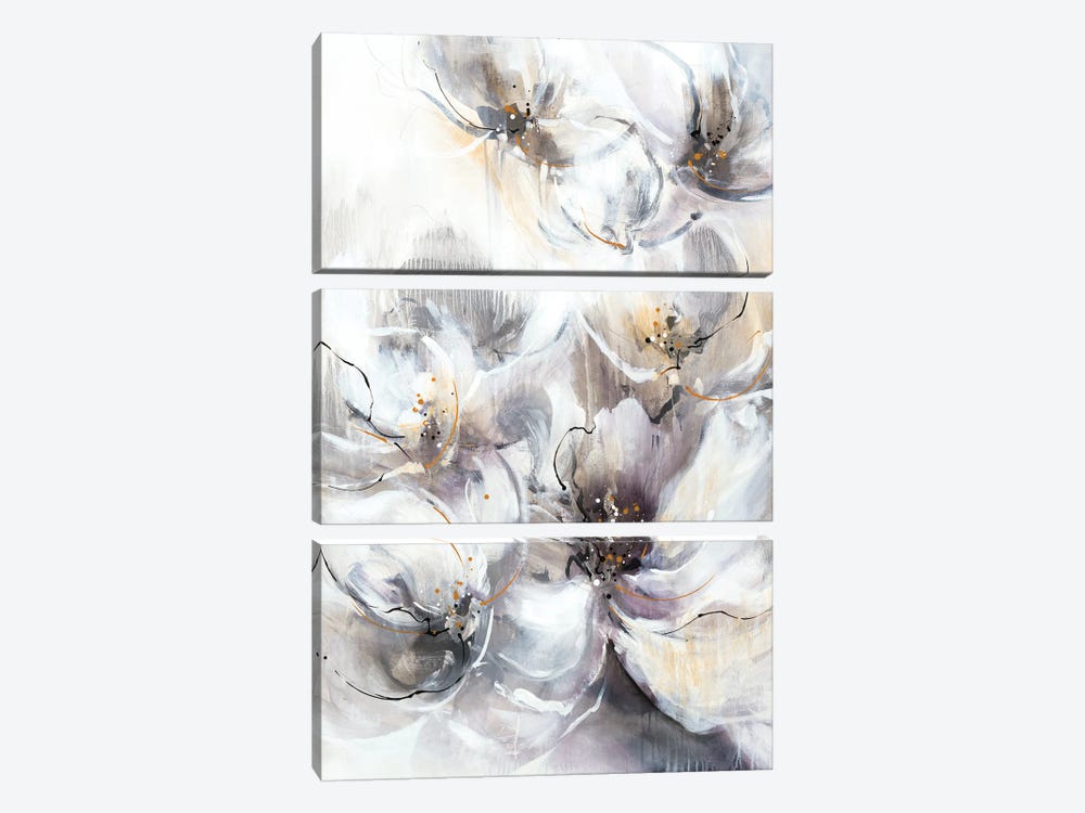 Pearlescent Blooms by K. Nari 3-piece Canvas Art Print