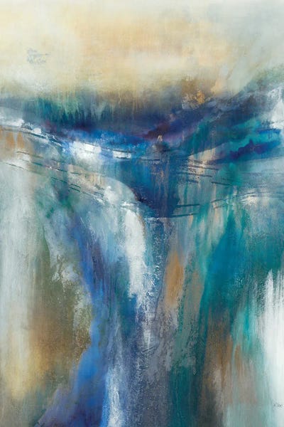 Blue Rush by K.Nari framed canvas print