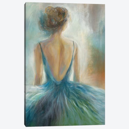 Lady in Blue Canvas Print #KNA7} by K. Nari Canvas Wall Art