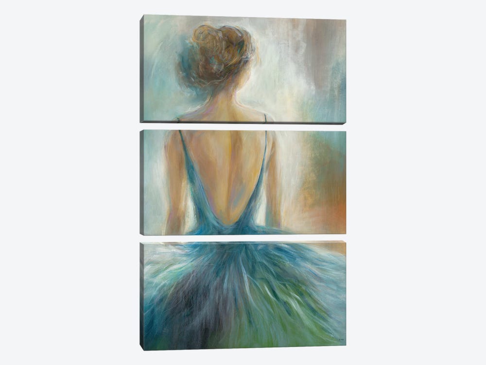 Lady in Blue by K. Nari 3-piece Canvas Print