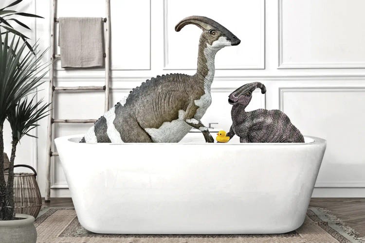 Parasaurolophus In My Bathtub