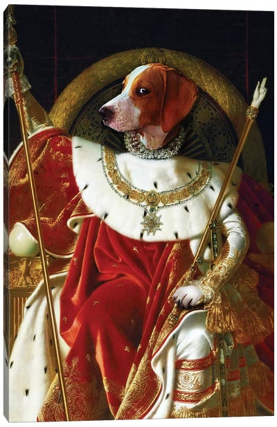 Emperor Dog Canvas Art Print - Kings & Queens