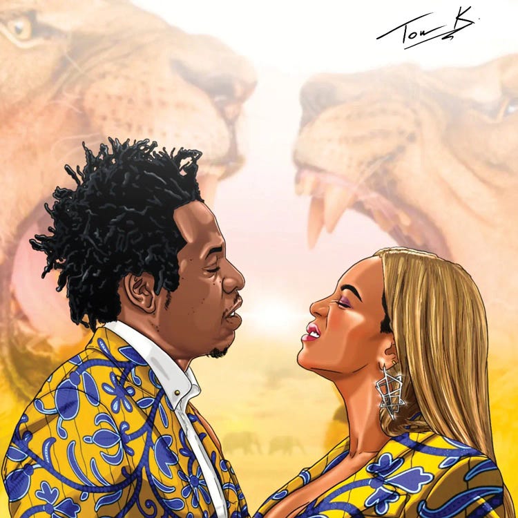 Lion And Lioness by Tom Kingue wall art