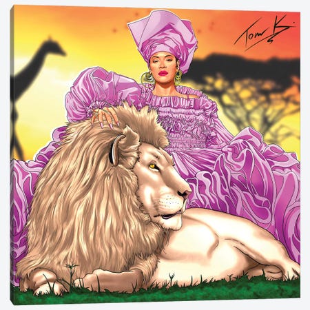 Lioness Canvas Print #KNG4} by Tom Kingue Canvas Artwork