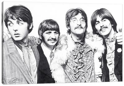 Fab Four Canvas Art Print - The Beatles