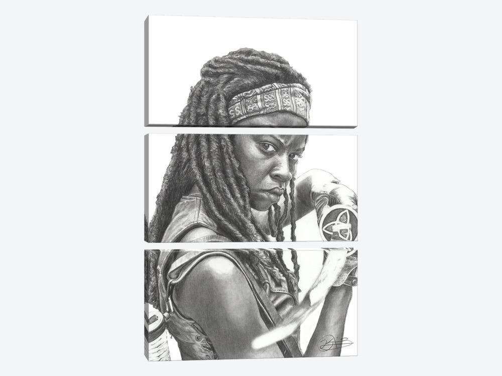 Michonne by Kevin Nichols 3-piece Canvas Art