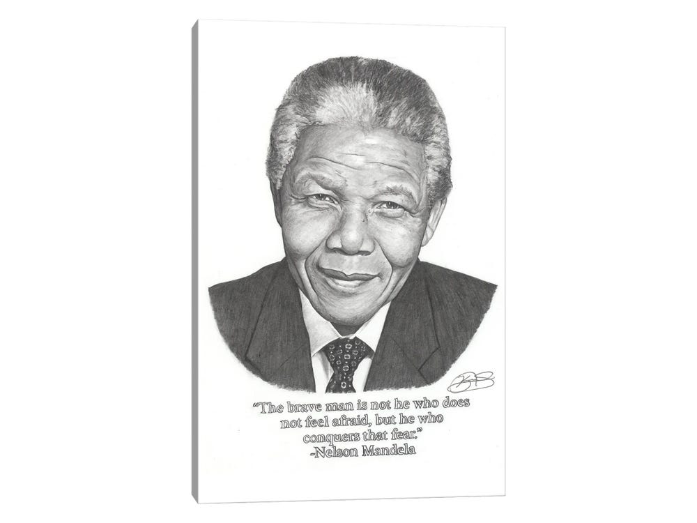 Nelson Mandela Canvas Artwork by Professor Foolscap