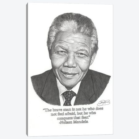 Nelson Mandela, Brave Man Canvas Print #KNH15} by Kevin Nichols Canvas Print