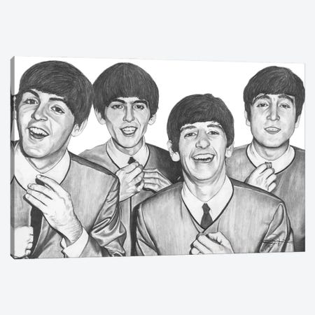 The Beatles Canvas Print #KNH28} by Kevin Nichols Art Print
