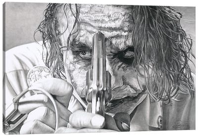 Agent Of Chaos Canvas Art Print - Hyper-Realistic & Detailed Drawings