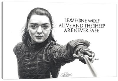 A Girl Canvas Art Print - Game of Thrones
