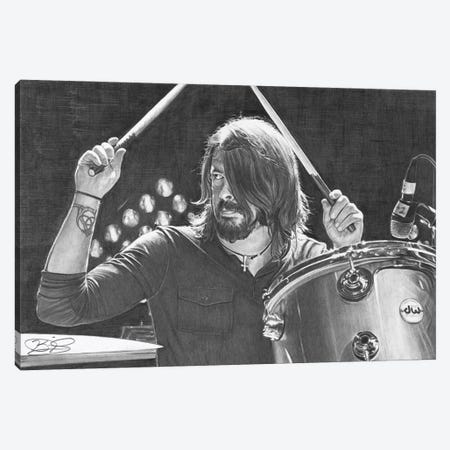 Dave Grohl Canvas Print #KNH5} by Kevin Nichols Canvas Art Print