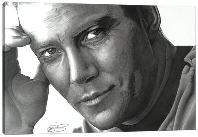 Kirk Smirk Canvas Art Print - Star Trek