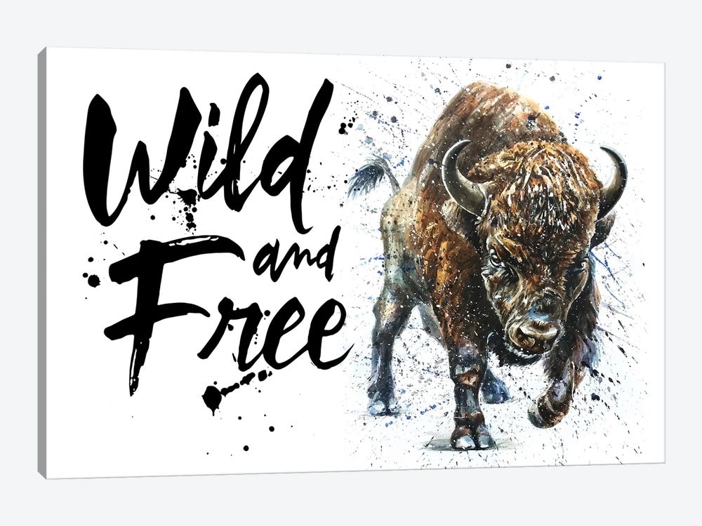 Buffalo Wild & Free II by Konstantin Kalinin 1-piece Canvas Print