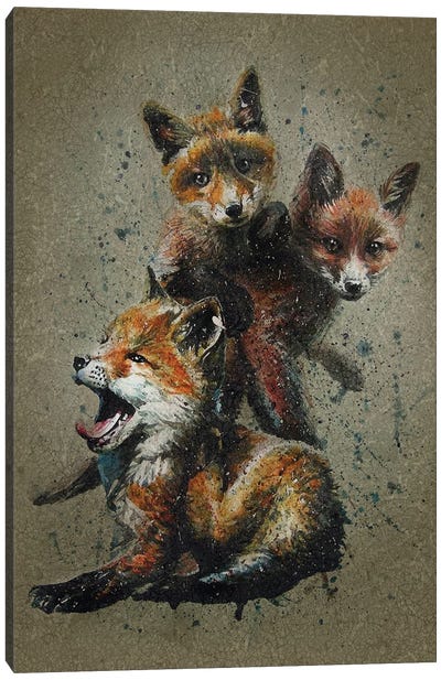 Fox Kids Canvas Art Print - Konstantin Kalinin
