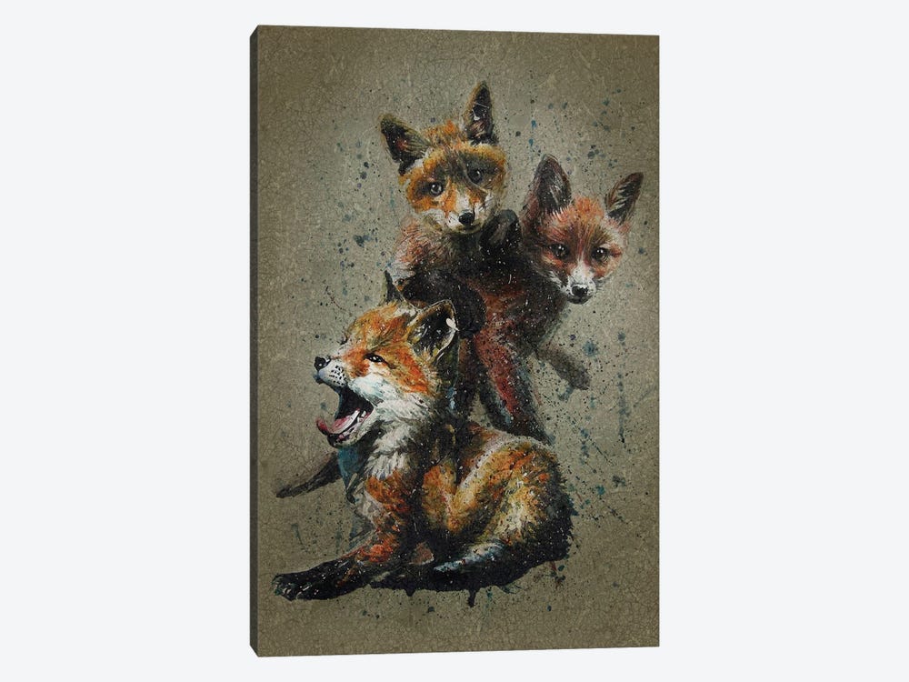 Fox Kids by Konstantin Kalinin 1-piece Canvas Art