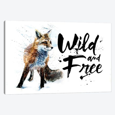 Fox Wild & Free Canvas Print #KNK21} by Konstantin Kalinin Canvas Artwork