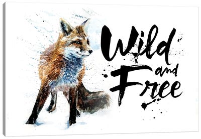 Fox Wild & Free Canvas Art Print - Konstantin Kalinin