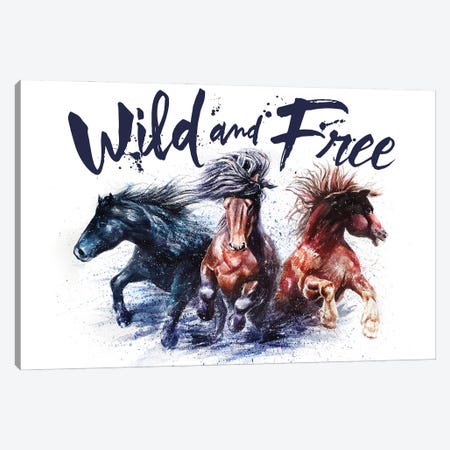 Horses Wild And Free Canvas Print #KNK24} by Konstantin Kalinin Canvas Print
