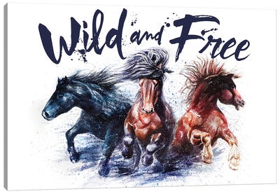 Horses Wild And Free Canvas Art Print - Konstantin Kalinin
