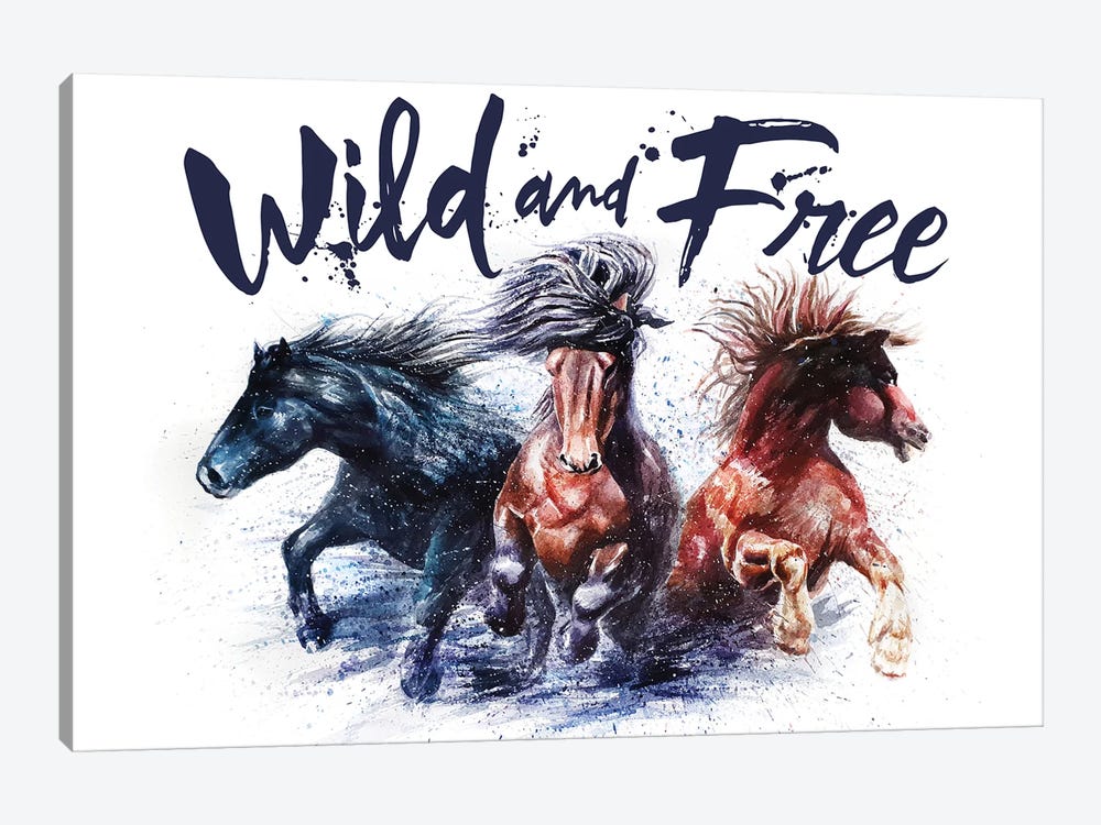 Horses Wild And Free by Konstantin Kalinin 1-piece Canvas Wall Art