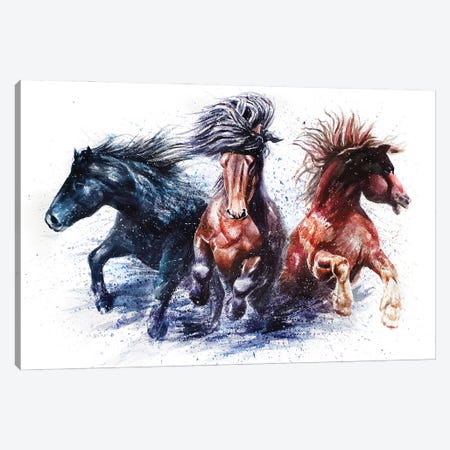 Horses Canvas Print #KNK25} by Konstantin Kalinin Art Print