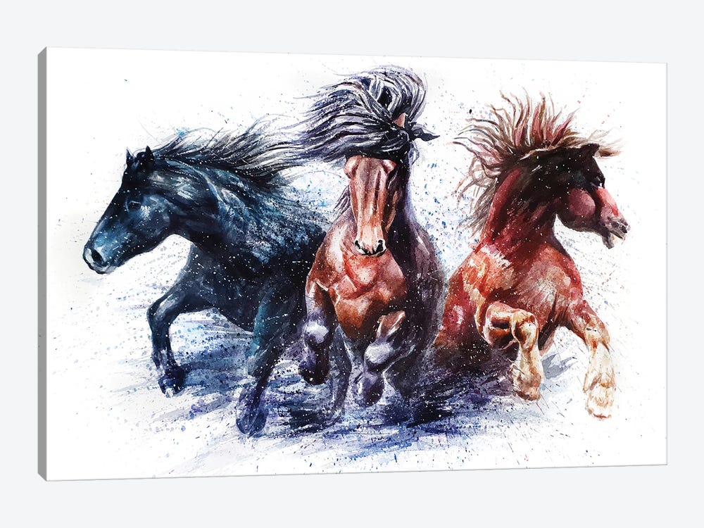 Horses by Konstantin Kalinin 1-piece Canvas Print