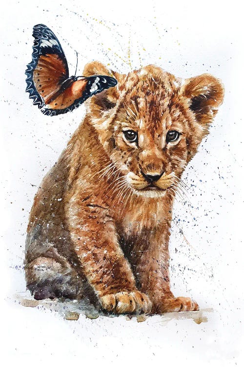 Lion With Butterfly