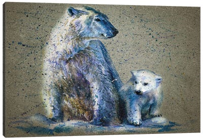 Polar Bear Canvas Art Print - Konstantin Kalinin
