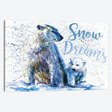 Snow Dreams Polar Bear Canvas Print #KNK57} by Konstantin Kalinin Canvas Artwork