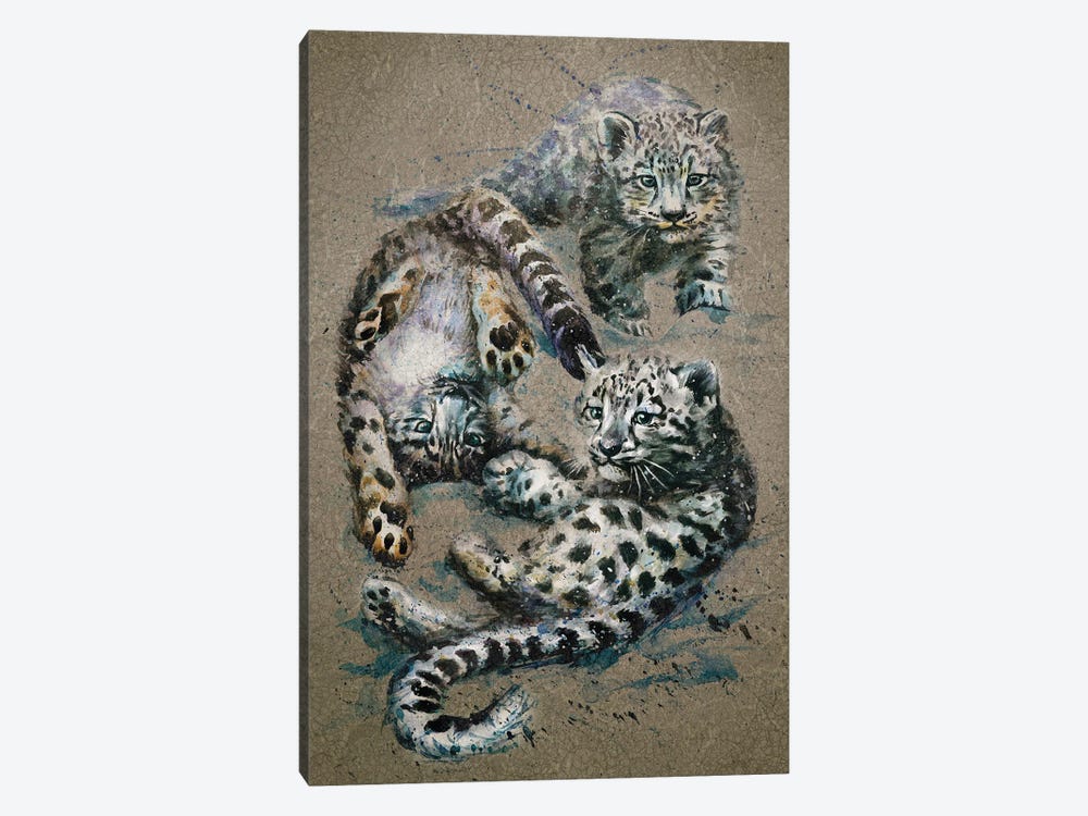 Snow Leopards Kids by Konstantin Kalinin 1-piece Art Print
