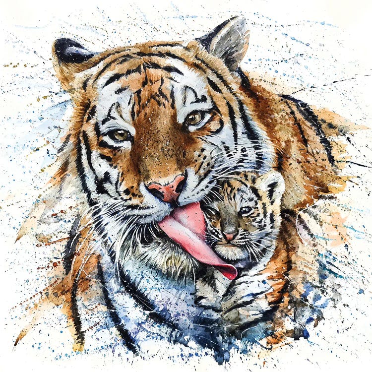 Tiger With Cub