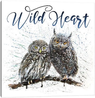 Wild Heart Owls Canvas Art Print - Konstantin Kalinin