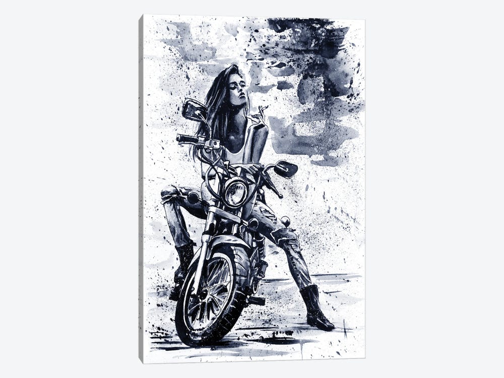 Biker Girl by Konstantin Kalinin 1-piece Canvas Art