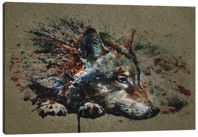 Wolf Brown Canvas Art Print - Konstantin Kalinin