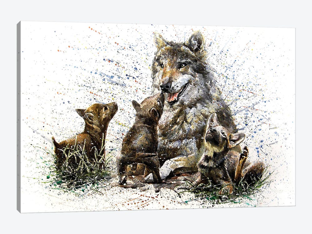 Wolf Family II by Konstantin Kalinin 1-piece Canvas Wall Art