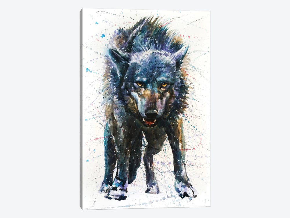 Wolf Last Fight by Konstantin Kalinin 1-piece Canvas Print