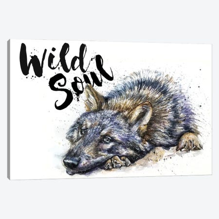 Wolf Wild Soul Canvas Print #KNK78} by Konstantin Kalinin Art Print
