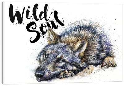 Wolf Wild Soul Canvas Art Print - Konstantin Kalinin