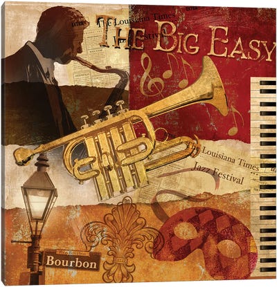 The Big Easy Canvas Art Print - Jazz Art